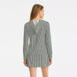 Women's SunShade UPF 50 Hooded Mini Swim Swim Cover-Up Dress