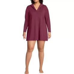 Women's SunShade UPF 50 Hooded Mini Swim Swim Cover-Up Dress