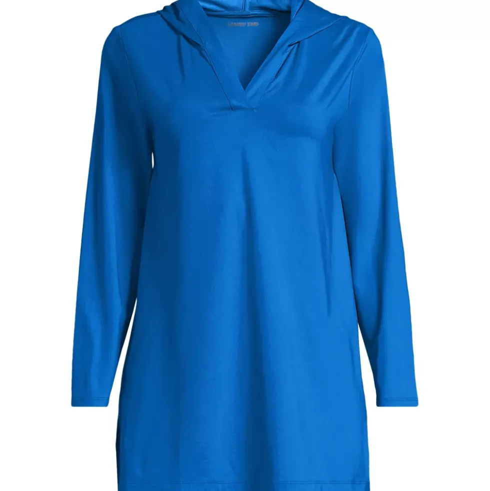 Women's SunShade UPF 50 Hooded Mini Swim Swim Cover-Up Dress