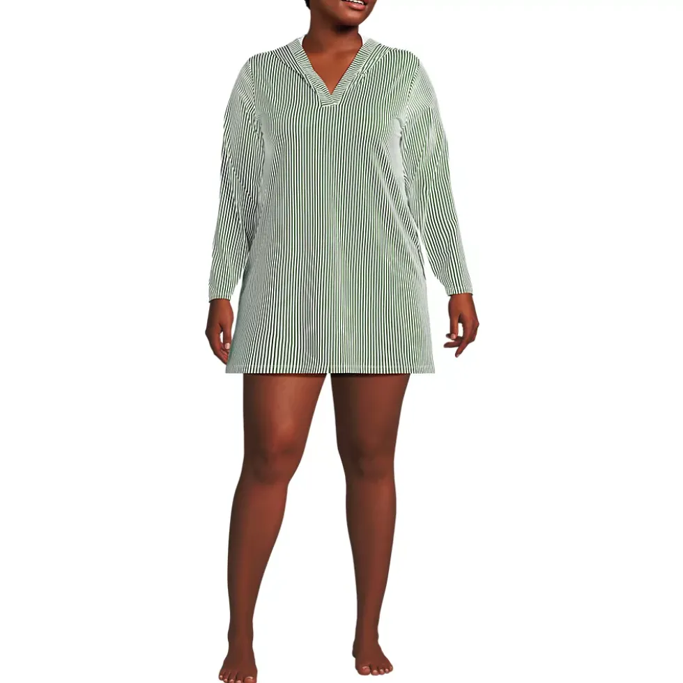 Women's SunShade UPF 50 Hooded Mini Swim Swim Cover-Up Dress