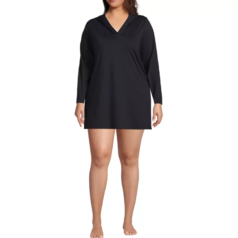 Women's SunShade UPF 50 Hooded Mini Swim Swim Cover-Up Dress
