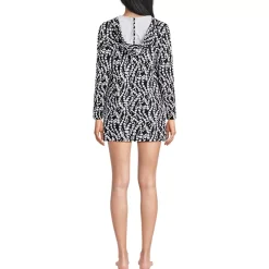 Women's SunShade UPF 50 Hooded Mini Swim Swim Cover-Up Dress