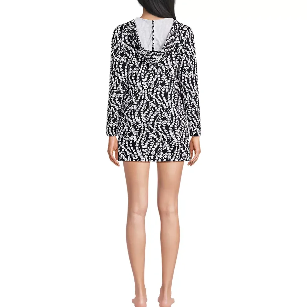 Women's SunShade UPF 50 Hooded Mini Swim Swim Cover-Up Dress