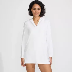 Women's SunShade UPF 50 Hooded Mini Swim Swim Cover-Up Dress