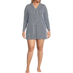 Women's SunShade UPF 50 Hooded Mini Swim Swim Cover-Up Dress