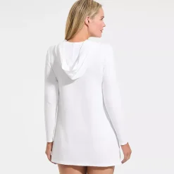 Women's SunShade UPF 50 Hooded Mini Swim Swim Cover-Up Dress