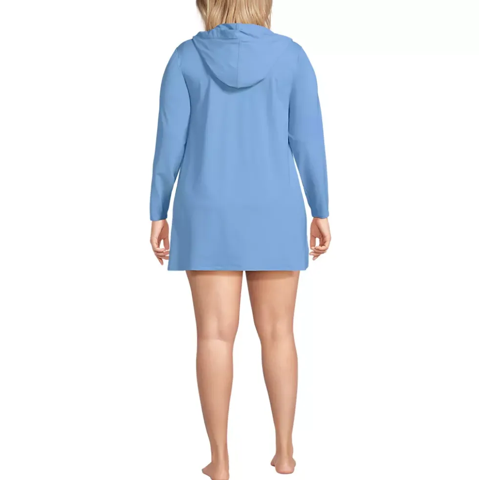 Women's SunShade UPF 50 Hooded Mini Swim Swim Cover-Up Dress