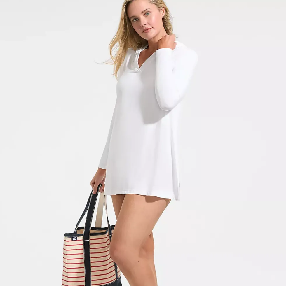 Women's SunShade UPF 50 Hooded Mini Swim Swim Cover-Up Dress