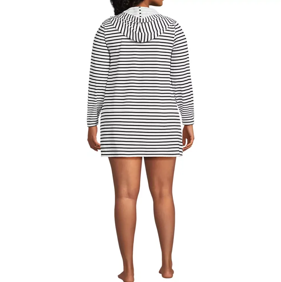 Women's SunShade UPF 50 Hooded Mini Swim Swim Cover-Up Dress