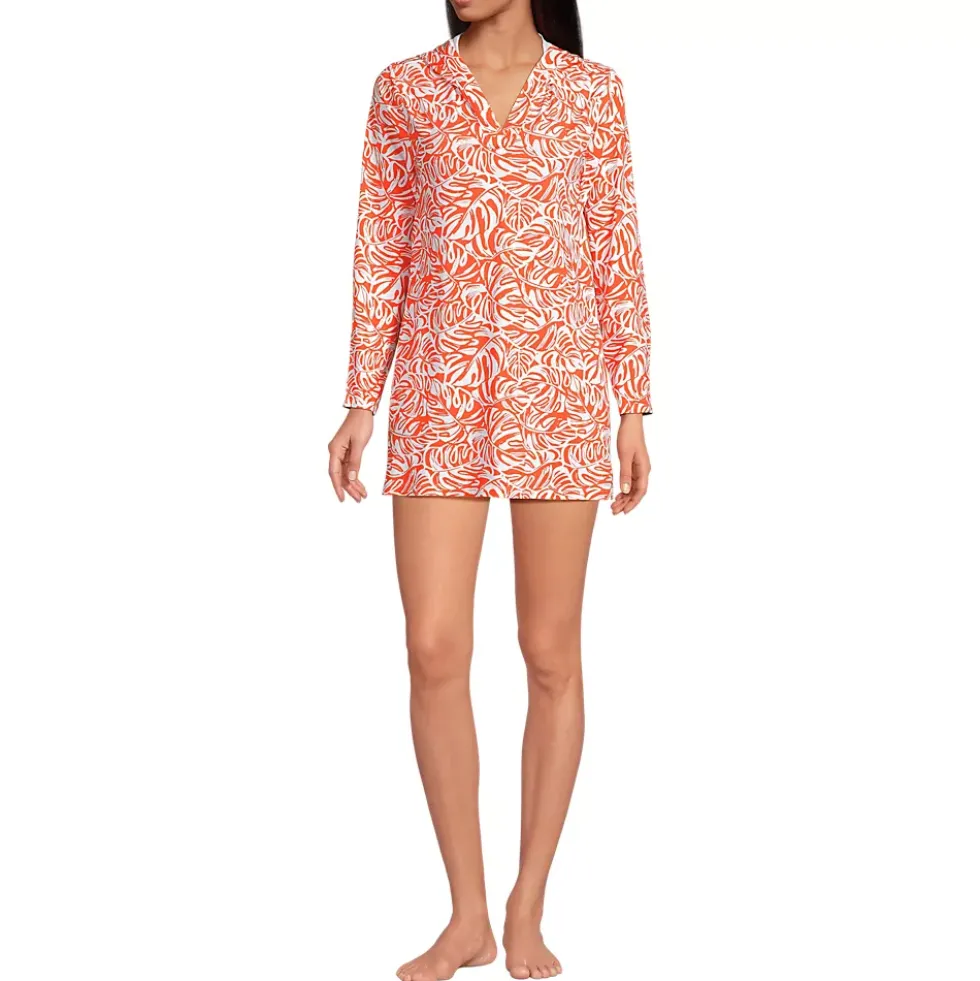 Women's SunShade UPF 50 Hooded Mini Swim Swim Cover-Up Dress