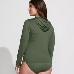 Women's SunShade UPF 50 Hooded Zip Front Rash Guard