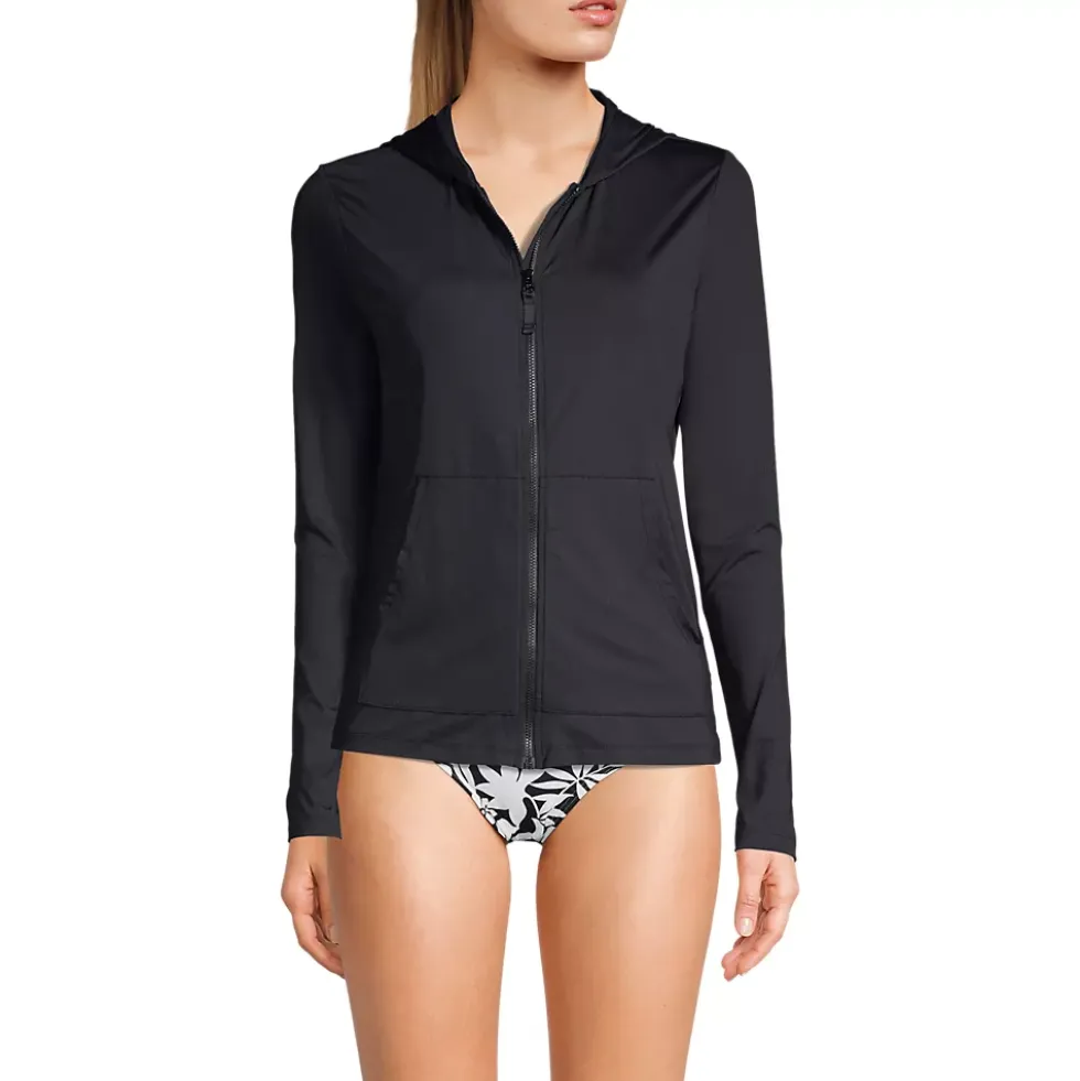 Women's SunShade UPF 50 Hooded Zip Front Rash Guard