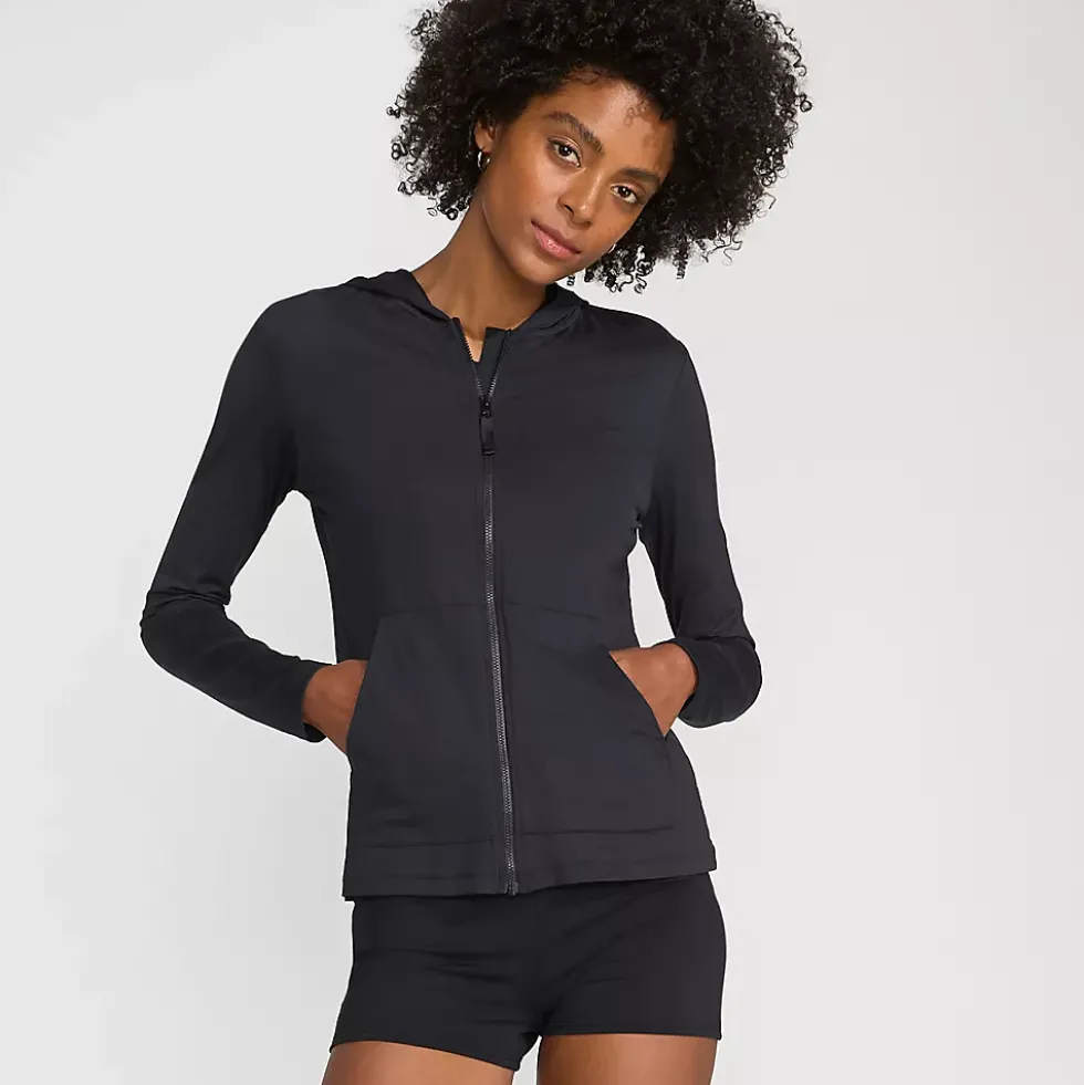 Women's SunShade UPF 50 Hooded Zip Front Rash Guard