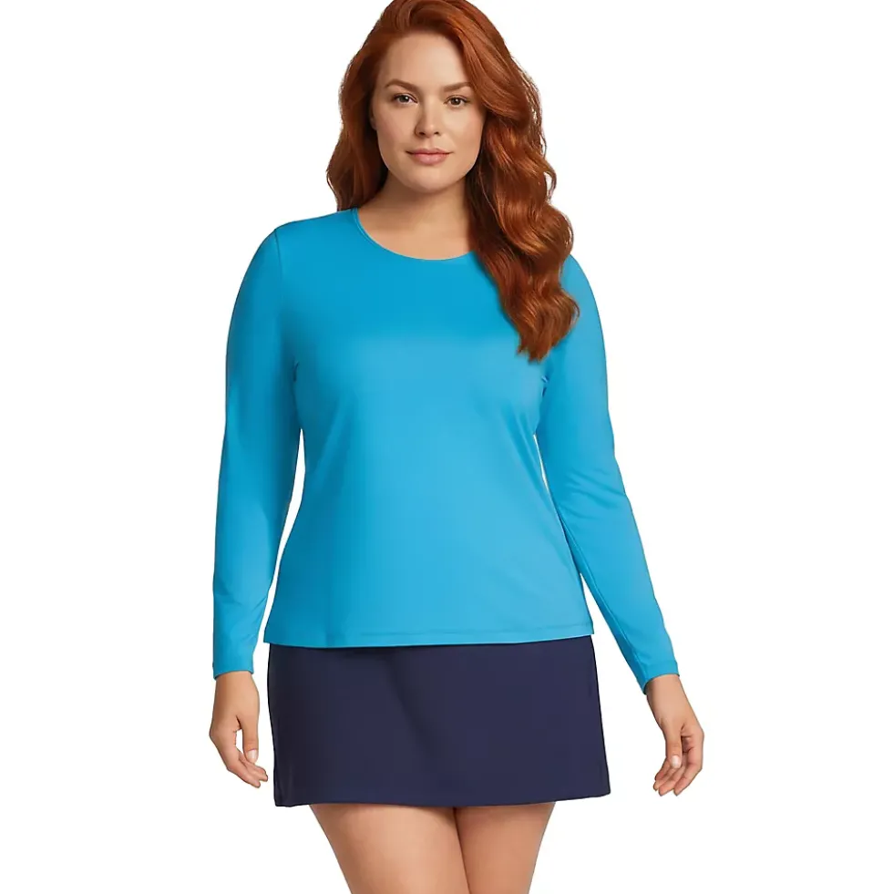 Women's SunShade UPF 50 Long Sleeve Rash Guard Swim Tee