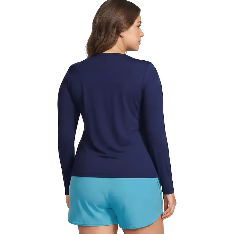 Women's SunShade UPF 50 Long Sleeve Rash Guard Swim Tee