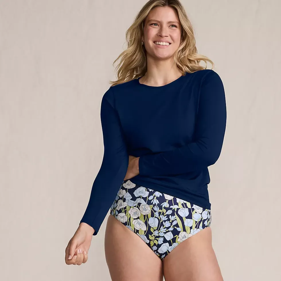 Women's SunShade UPF 50 Long Sleeve Rash Guard Swim Tee