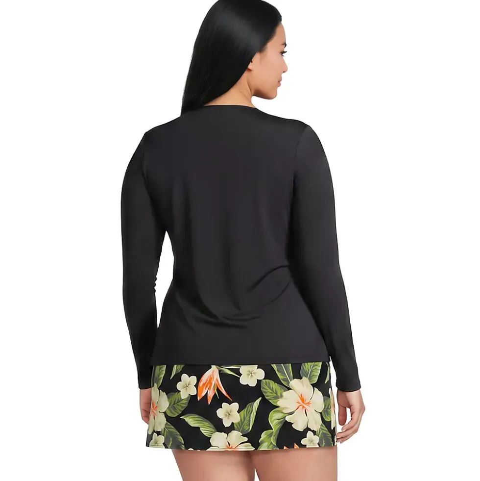 Women's SunShade UPF 50 Long Sleeve Rash Guard Swim Tee