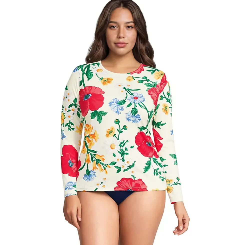 Women's SunShade UPF 50 Long Sleeve Rash Guard Swim Tee