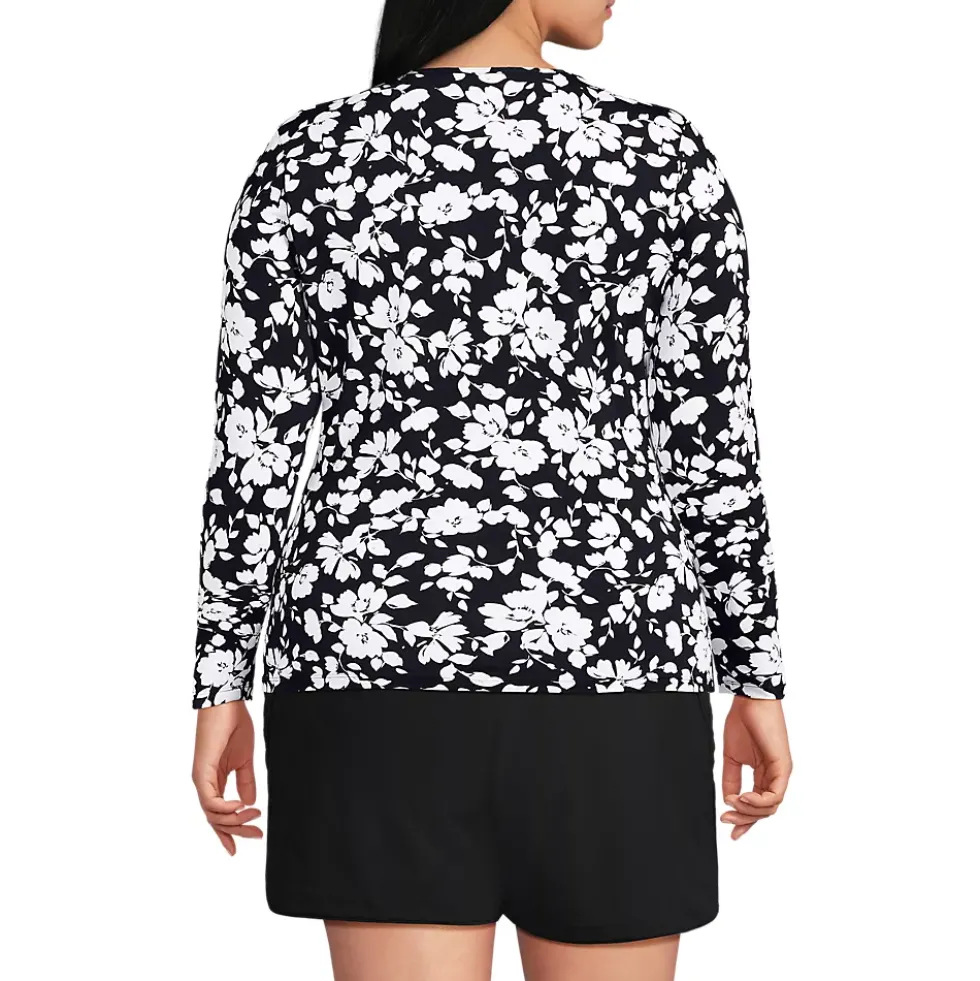 Women's SunShade UPF 50 Long Sleeve Rash Guard Swim Tee