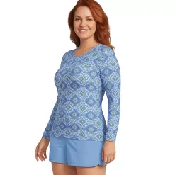 Women's SunShade UPF 50 Long Sleeve Rash Guard Swim Tee