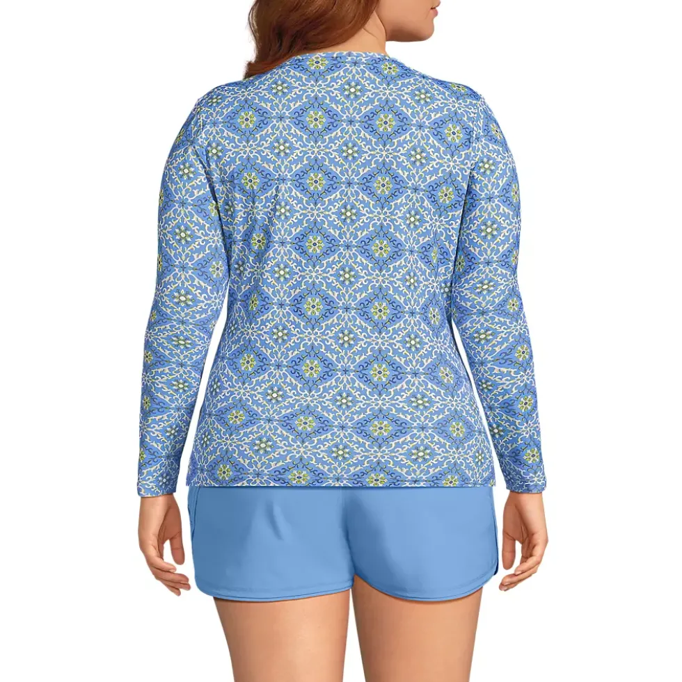 Women's SunShade UPF 50 Long Sleeve Rash Guard Swim Tee