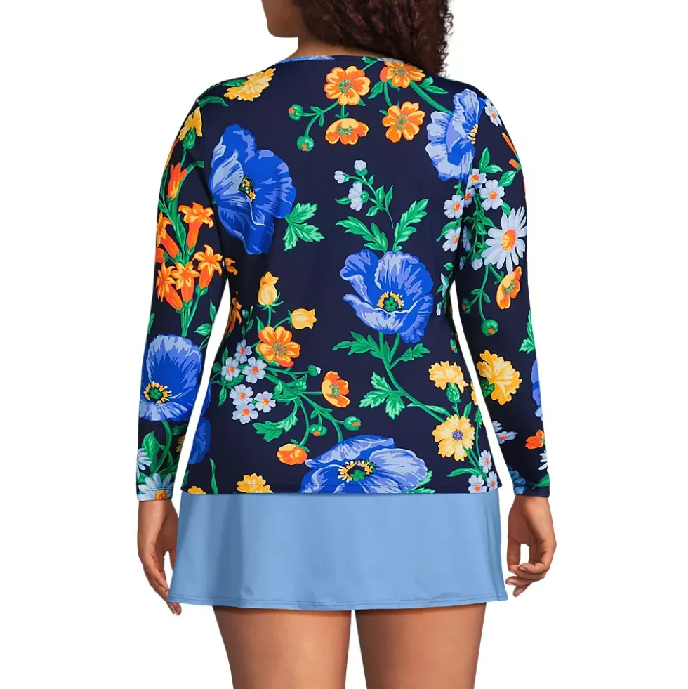 Women's SunShade UPF 50 Long Sleeve Rash Guard Swim Tee