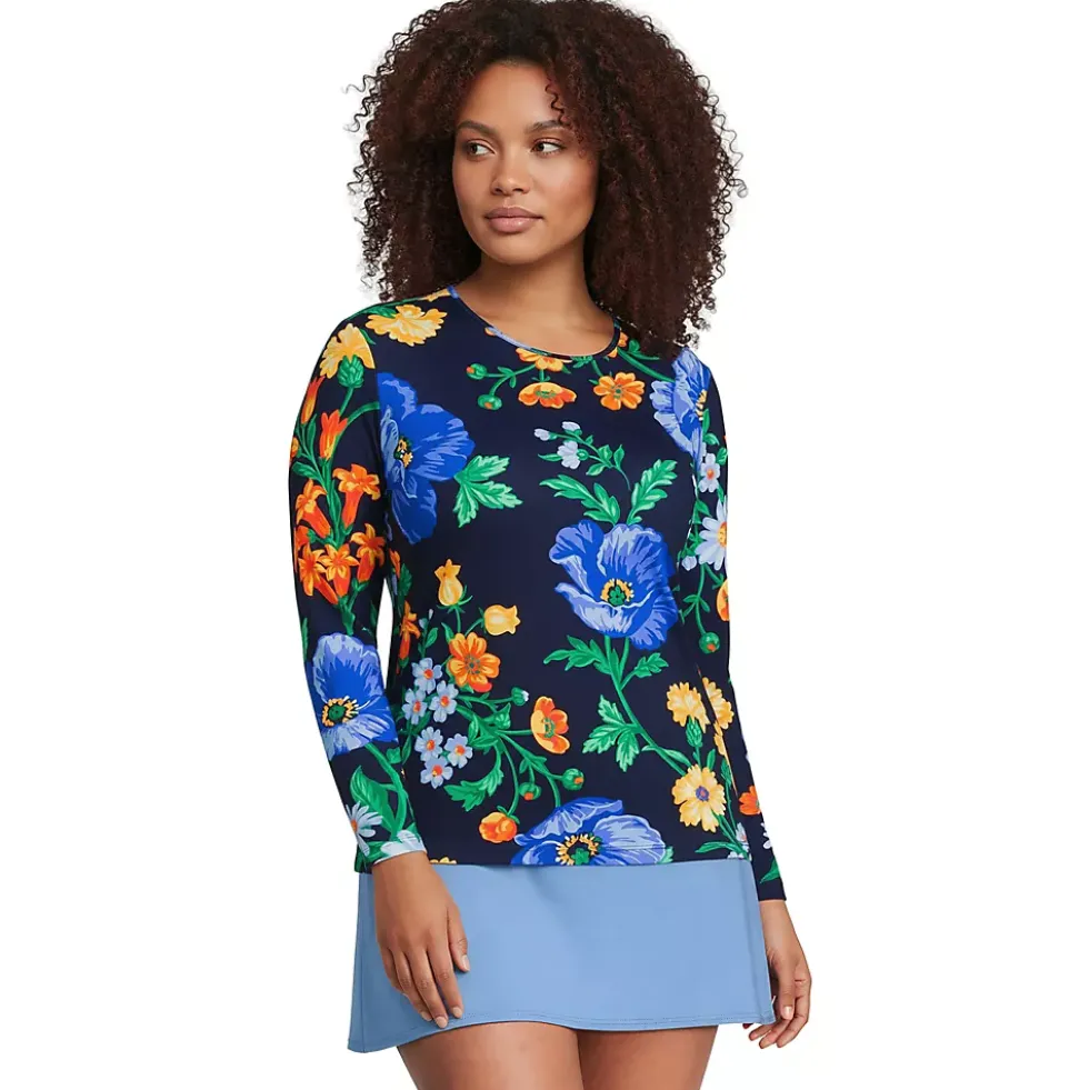 Women's SunShade UPF 50 Long Sleeve Rash Guard Swim Tee