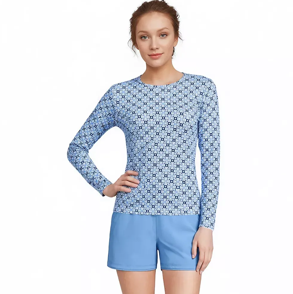 Women's SunShade UPF 50 Long Sleeve Rash Guard Swim Tee