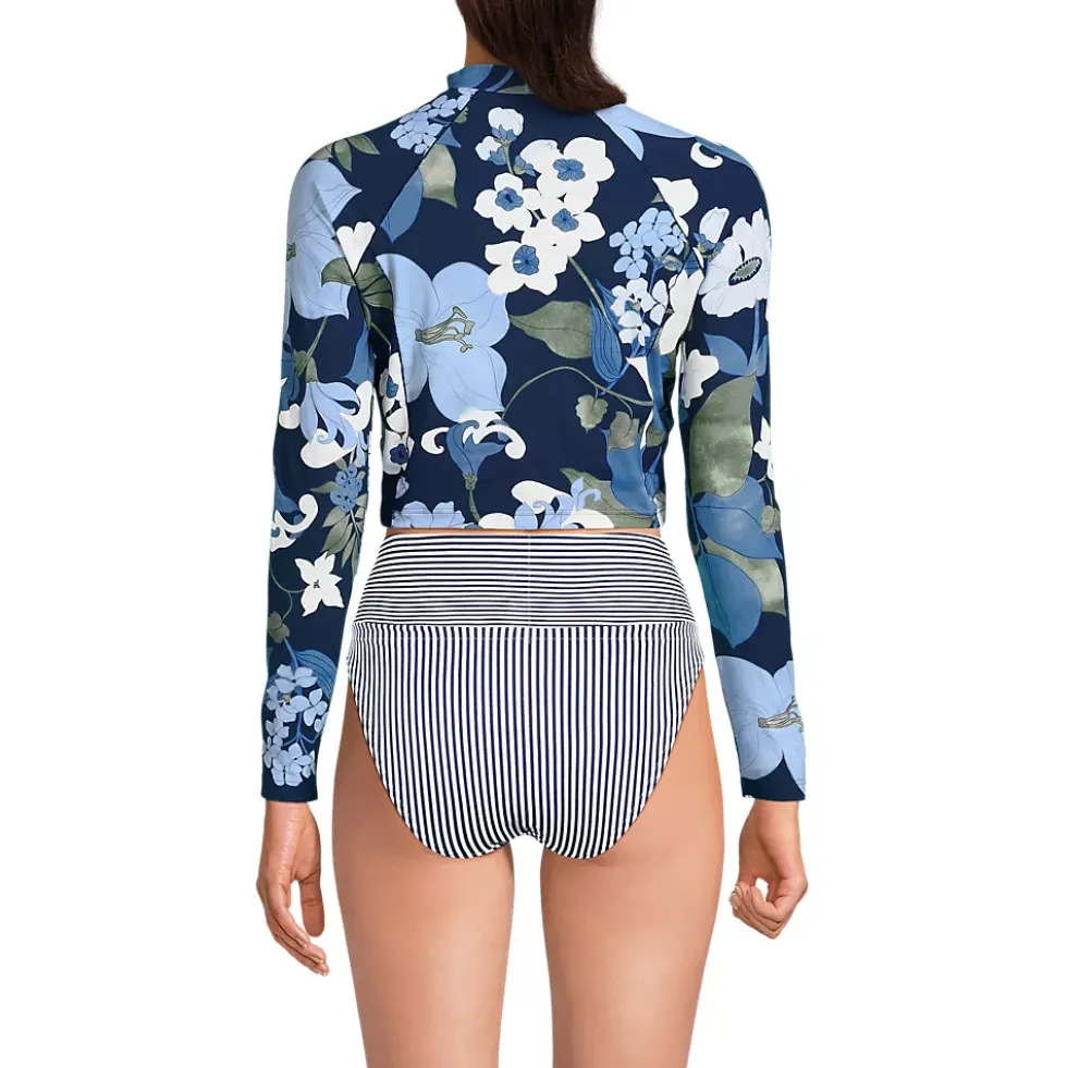 Women's SunShade UPF 50 Long Sleeve Cropped Rash Guard