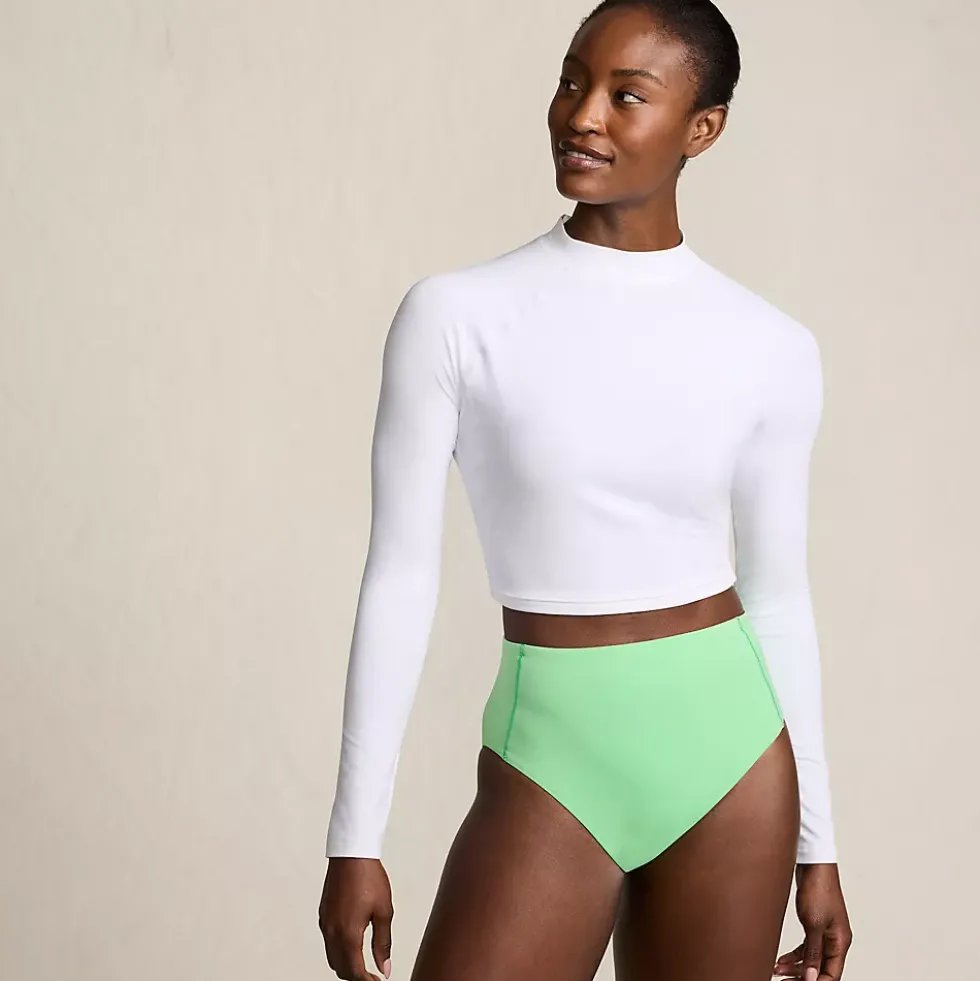 Women's SunShade UPF 50 Long Sleeve Cropped Rash Guard