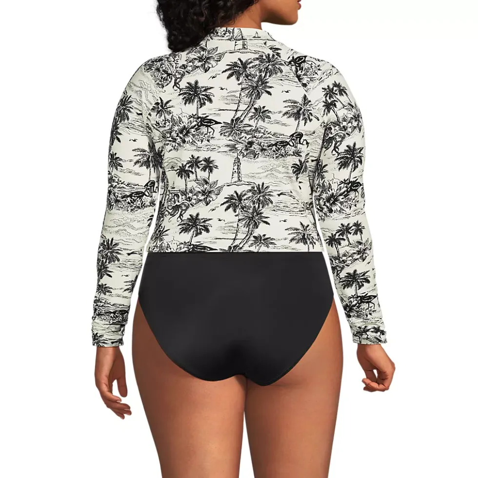 Women's SunShade UPF 50 Long Sleeve Cropped Rash Guard