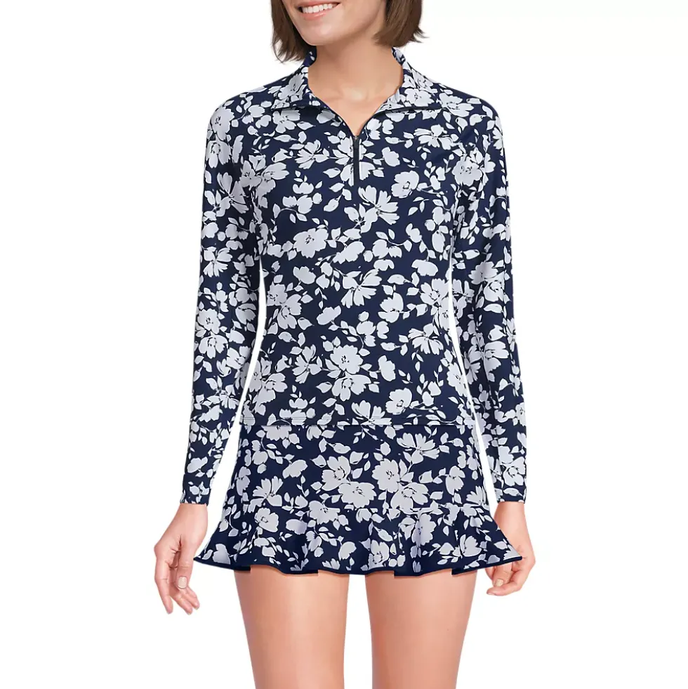 Women's SunShade UPF 50 Quarter Zip Rash Guard