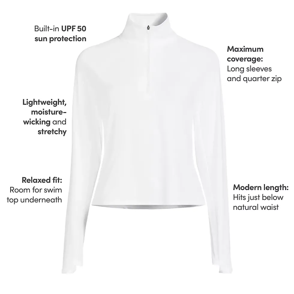 Women's SunShade UPF 50 Quarter Zip Rash Guard