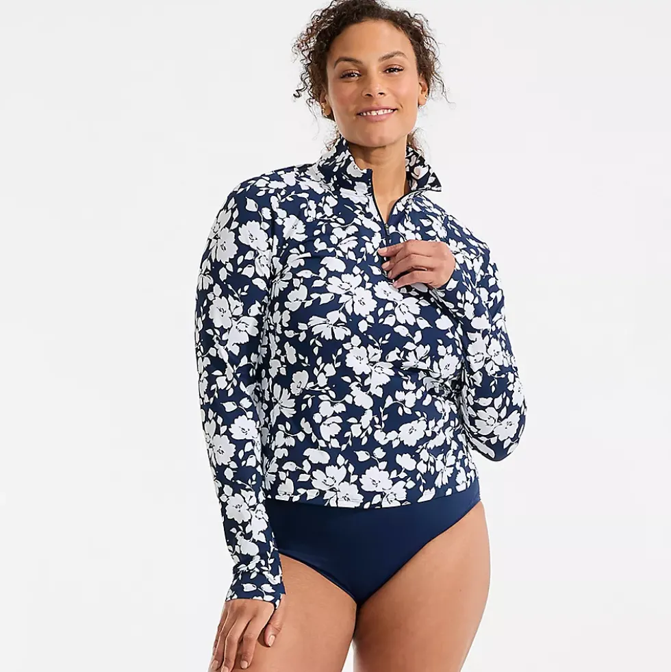 Women's SunShade UPF 50 Quarter Zip Rash Guard