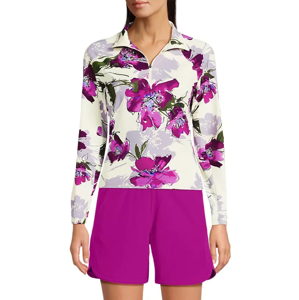 Women's SunShade UPF 50 Quarter Zip Rash Guard