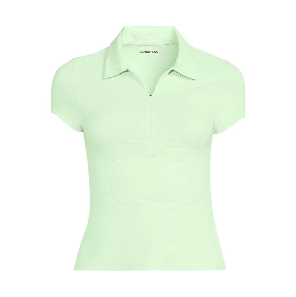 Women's SunShade UPF 50 Short Sleeve Pique Johnny Collar Rash Guard