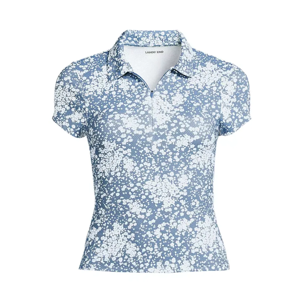 Women's SunShade UPF 50 Short Sleeve Pique Johnny Collar Rash Guard