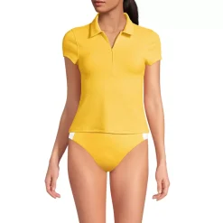 Women's SunShade UPF 50 Short Sleeve Pique Johnny Collar Rash Guard
