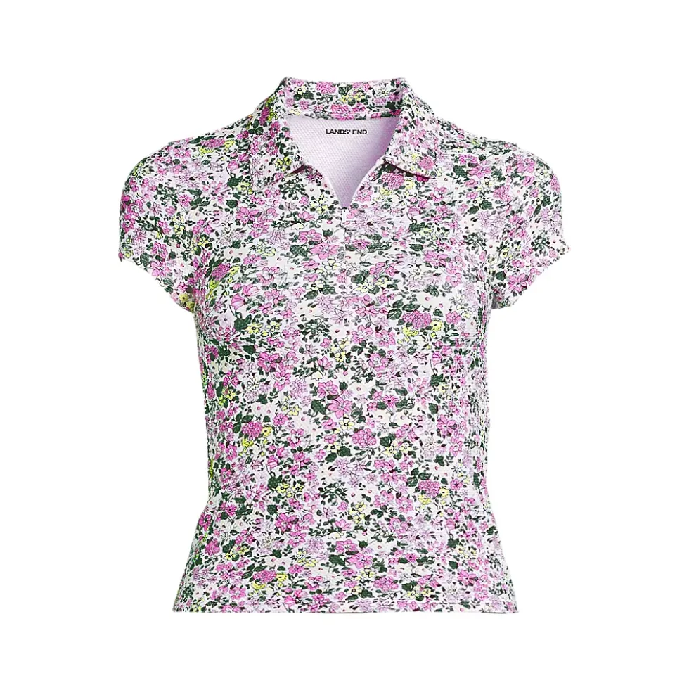 Women's SunShade UPF 50 Short Sleeve Pique Johnny Collar Rash Guard