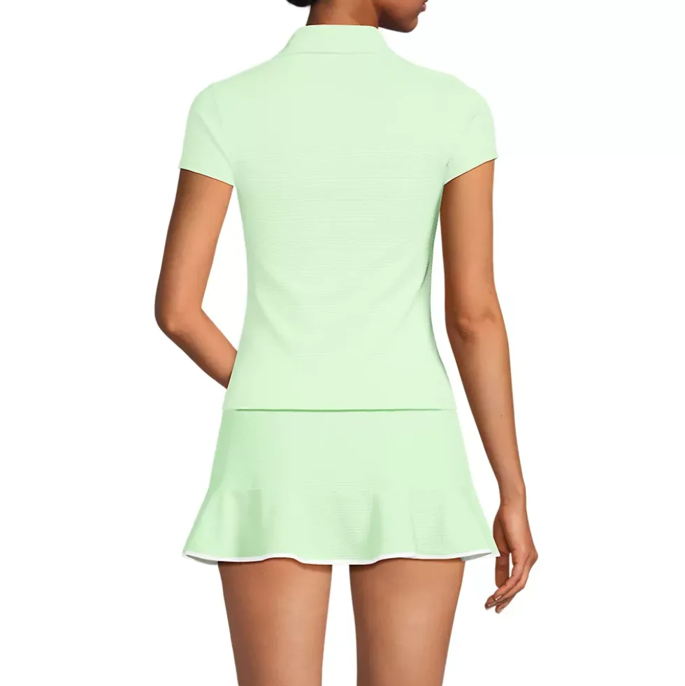 Women's SunShade UPF 50 Short Sleeve Pique Johnny Collar Rash Guard