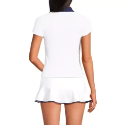 Women's SunShade UPF 50 Short Sleeve Pique Johnny Collar Rash Guard