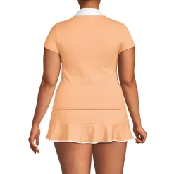 Women's SunShade UPF 50 Short Sleeve Pique Johnny Collar Rash Guard