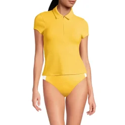 Women's SunShade UPF 50 Short Sleeve Pique Johnny Collar Rash Guard