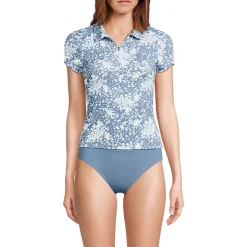 Women's SunShade UPF 50 Short Sleeve Pique Johnny Collar Rash Guard