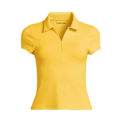 Women's SunShade UPF 50 Short Sleeve Pique Johnny Collar Rash Guard