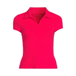 Women's SunShade UPF 50 Short Sleeve Pique Johnny Collar Rash Guard