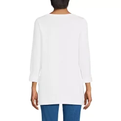 Women's Supima Cotton Adjustable 3/4 Sleeve Boatneck Tunic