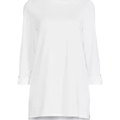 Women's Supima Cotton Adjustable 3/4 Sleeve Boatneck Tunic