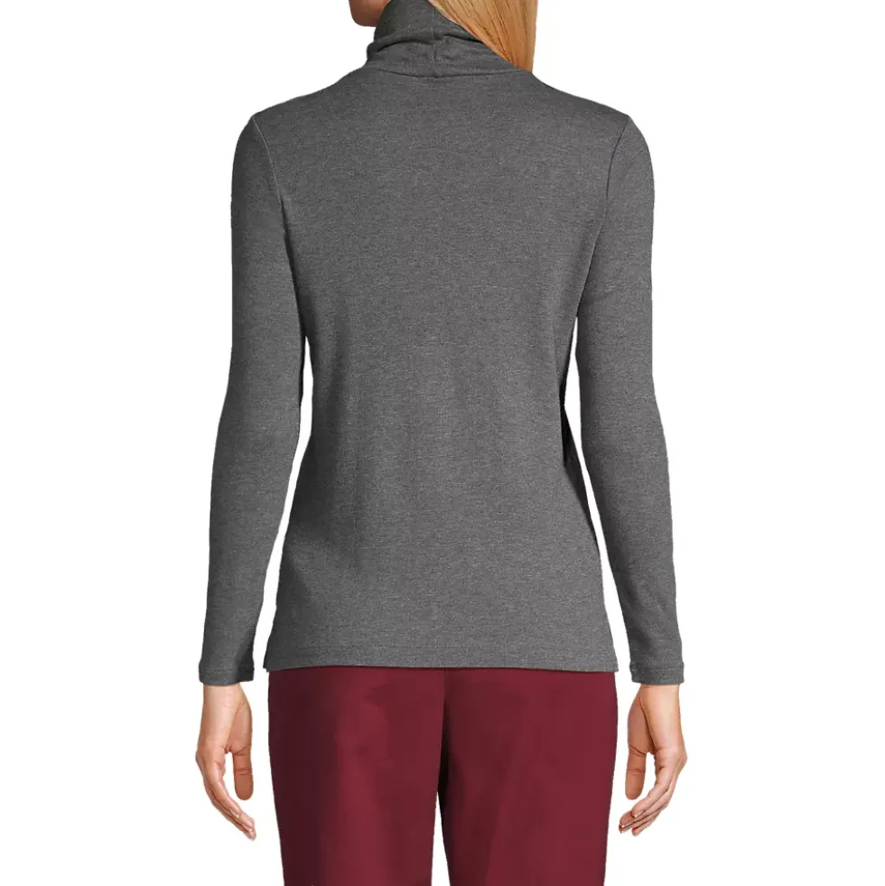 Women's Supima Cotton Fitted Long Sleeve Turtleneck