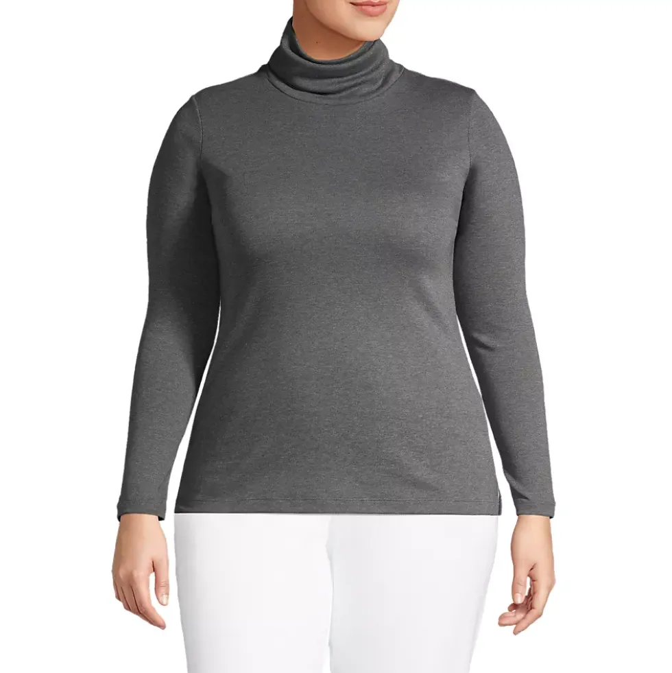 Women's Supima Cotton Fitted Long Sleeve Turtleneck
